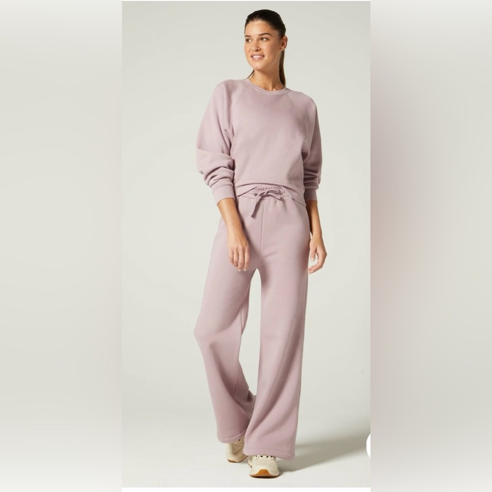 WEAR IT TO HEART•Amor Raglan Sweatshirt & Allana Wide Leg Sweat pant•ELDERFLOWER